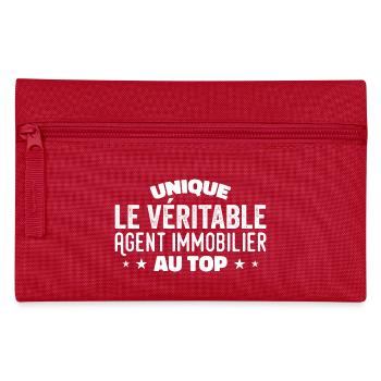 Der Immobilienmakler an der Spitze - Federtasche - Rot - Vorne