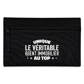 the real real estate agent at the top - Pencil Case - black - Front