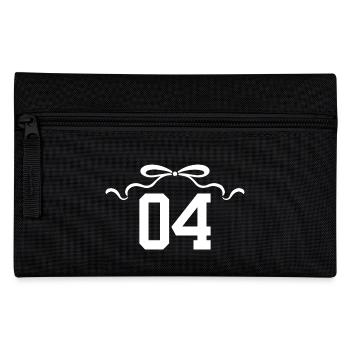 Numéro 4 noeud - 4e anniversaire - Trousse - noir - Devant