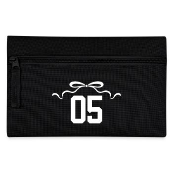 Numéro 5 noeud - 5e anniversaire - Trousse - noir - Devant