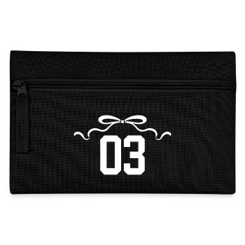 Number 3 Knot - 3rd Anniversary - Pencil Case - black - Front