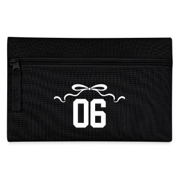 Numéro 6 noeud - 6e anniversaire - Trousse - noir - Devant