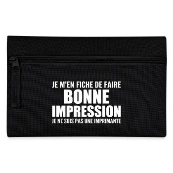 Je m'en fiche de faire bonne impression - Trousse - noir - Devant