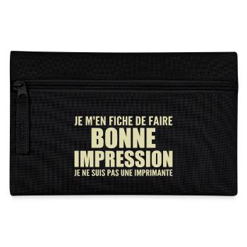 Je m'en fiche de faire bonne impression - Trousse - noir - Devant
