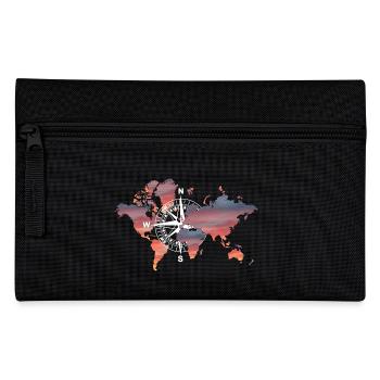 Welt Kompass - Federtasche - Schwarz - Vorne