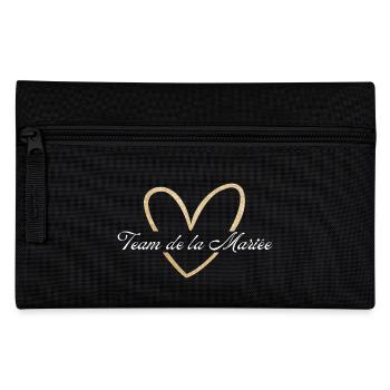 Bridal Team Golden Heart Glitter - Pencil Case - black - Front