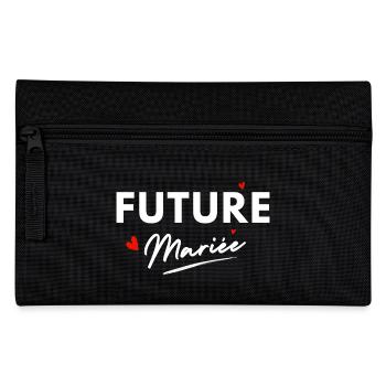 Zukünftige Brautherzen - Brautgeschenk - Federtasche - Schwarz - Vorne