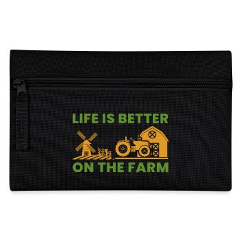 Farming Farmer Vintage Farmer Geschenk Spruch - Federtasche - Schwarz - Vorne