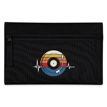 Vinyle Disques Battement de coeur Musique - Trousse - noir - Devant
