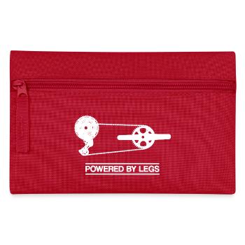 Powered by Legs – Road bike drive for cyclists - Pencil Case - red - Front