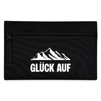 Glueck auf Berg Erzgebirge - Federtasche - Schwarz - Vorne
