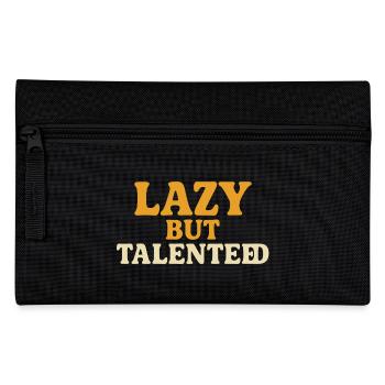 Lazy But Talented - Pencil Case - black - Front