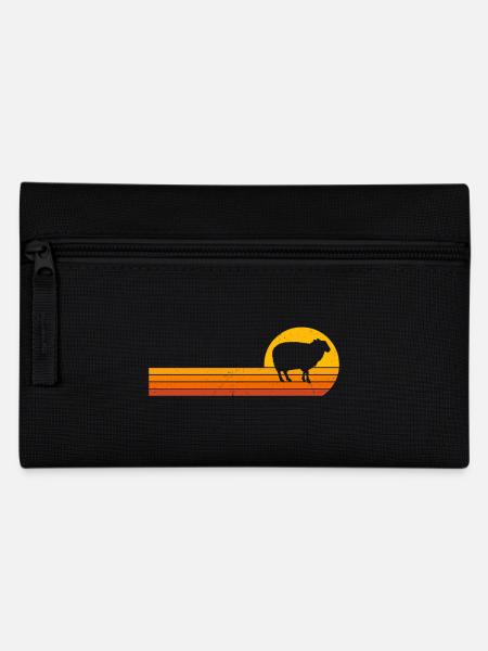 Schafe Sonnenaufgang T-Shirt Lustiges Schaf - Federtasche - Schwarz