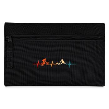 Mountain Bike Heartbeat MTB Downhill - Pencil Case - black - Front