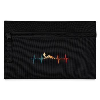 Mountains heartbeat hiking mountaineers mountain - Pencil Case - black - Front