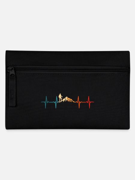 Montagnes, battement de cœur, randonnée, alpinistes, montagne - Trousse - noir