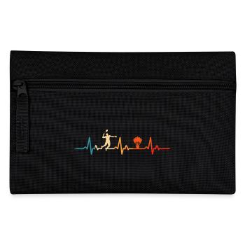 Badminton Herzschlag Badmintonspieler - Federtasche - Schwarz - Vorne