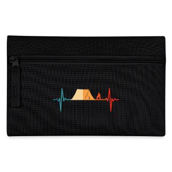 Camping Tent Heartbeat Camper - Pencil Case - black - Front