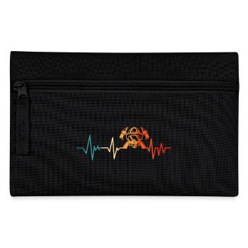 Firefighter heartbeat firefighter - Pencil Case - black - Front