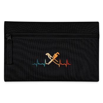 Klempner herzschlag Installateur - Federtasche - Schwarz - Vorne