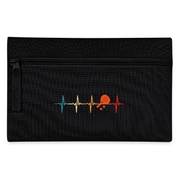 Padel heartbeat retro padel - Pencil Case - black - Front