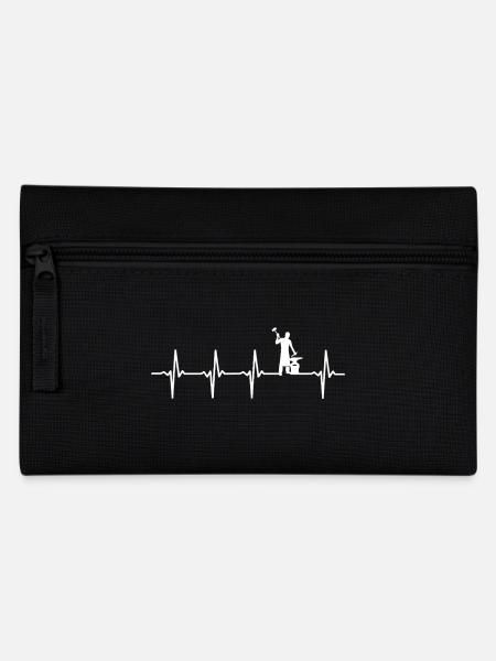 Schmiede Herzschlag Schmied - Federtasche - Schwarz