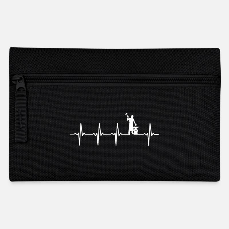 Schmiede Herzschlag Schmied - Federtasche - Schwarz