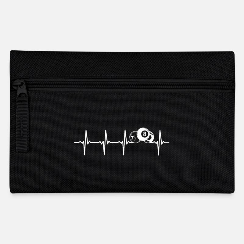 Billard Herzschlag Billiards Poolbillar - Federtasche - Schwarz