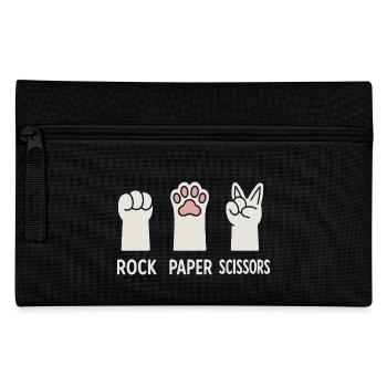 Rock Paper Scissors Katzen Pfoten - Federtasche - Schwarz - Vorne