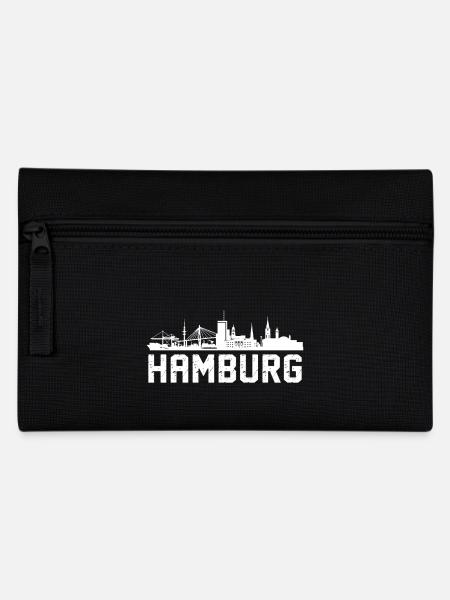 Hamburg Skyline Hamburger - Federtasche - Schwarz