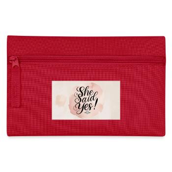 Sie sagte Ja – Verlobungsfeier Stil - Trousse - rouge - Devant