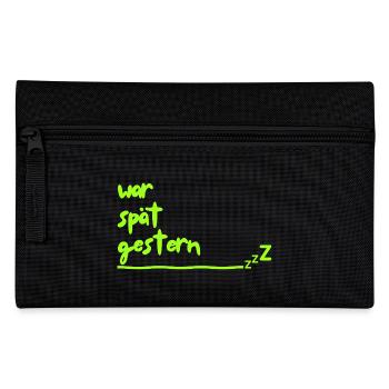 was late yesterday - Pencil Case - black - Front