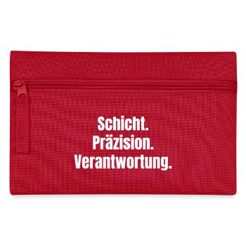 Layer. Precision. Responsibility. - Pencil Case - red - Front