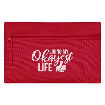 Vivre ma vie la plus correcte Drôle de dicton, médiocre - Trousse - rouge - Devant