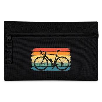 Vintage Fahrrad Tshirt Retro Bicycle Cycling Shirt - Pencil Case - black - Front