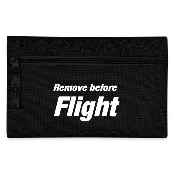 Remove before Flight Saying Pilot Gift Idea - Pencil Case - black - Front