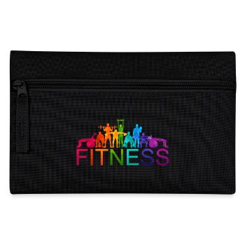 Vielfältige bunte Fitnesssportler - Federtasche - Schwarz - Vorne