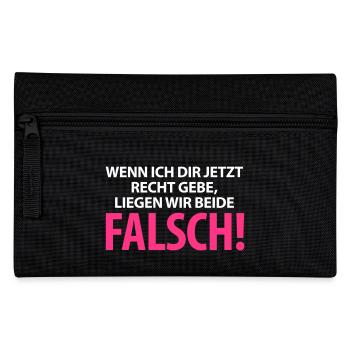 If I agree with you, we are both wrong! - Pencil Case - black - Front
