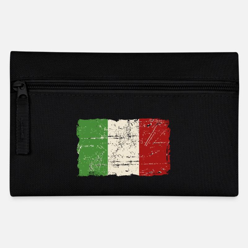 Italy Flag - Vintage Look - Trousse - noir