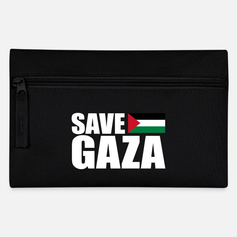 Save gaza - Federtasche - Schwarz