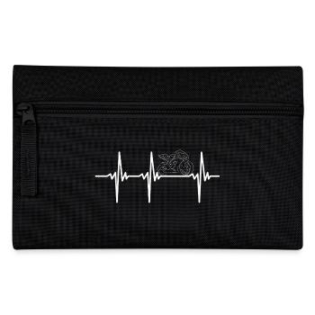 Heartbeat for motorcycles and racing machines - Pencil Case - black - Front
