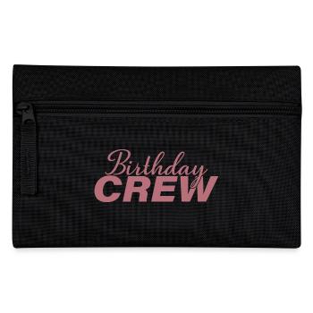 Birthday Crew Matching Group Birthday Party Outfit - Pencil Case - black - Front