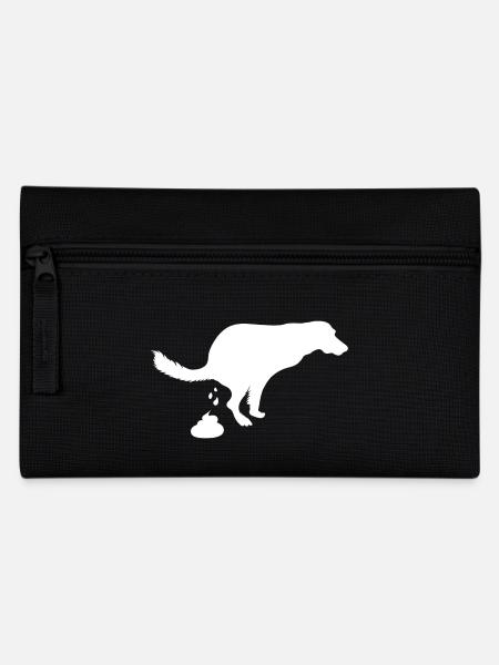 Schrisender Hund kackender Hund - Federtasche - Schwarz