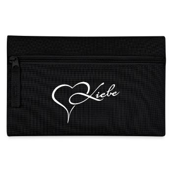 Herz mit Liebe Gefühl - Federtasche - Schwarz - Vorne