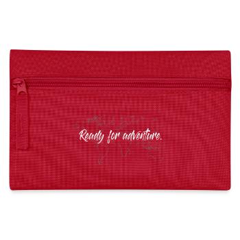 Prêt pour l’aventure! Voyage, Tour du Monde, Aventure - Trousse - rouge - Devant