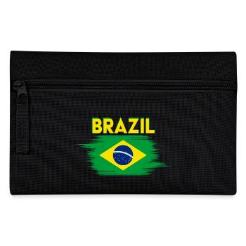 Brazil Flag , Brazil Jersey, Basil - Pencil Case - black - Front