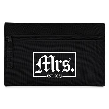 Mme Est. 2023 Fiançailles Mariage Douche nuptiale - Trousse - noir - Devant