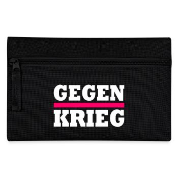 Gegen krieg - Federtasche - Schwarz - Vorne