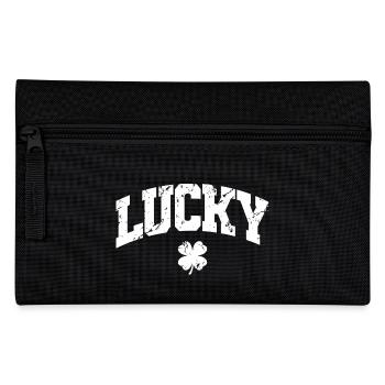 St. Patrick’s Day Gift Shamrock Men, Women, Kids - Pencil Case - black - Front