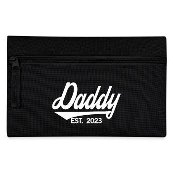 Daddy Est. 2023, Dad To Be, Schwangerschaftsankündigung - Federtasche - Schwarz - Vorne